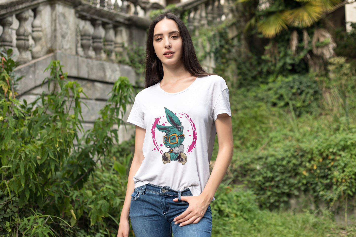 Rabbit design t shirt