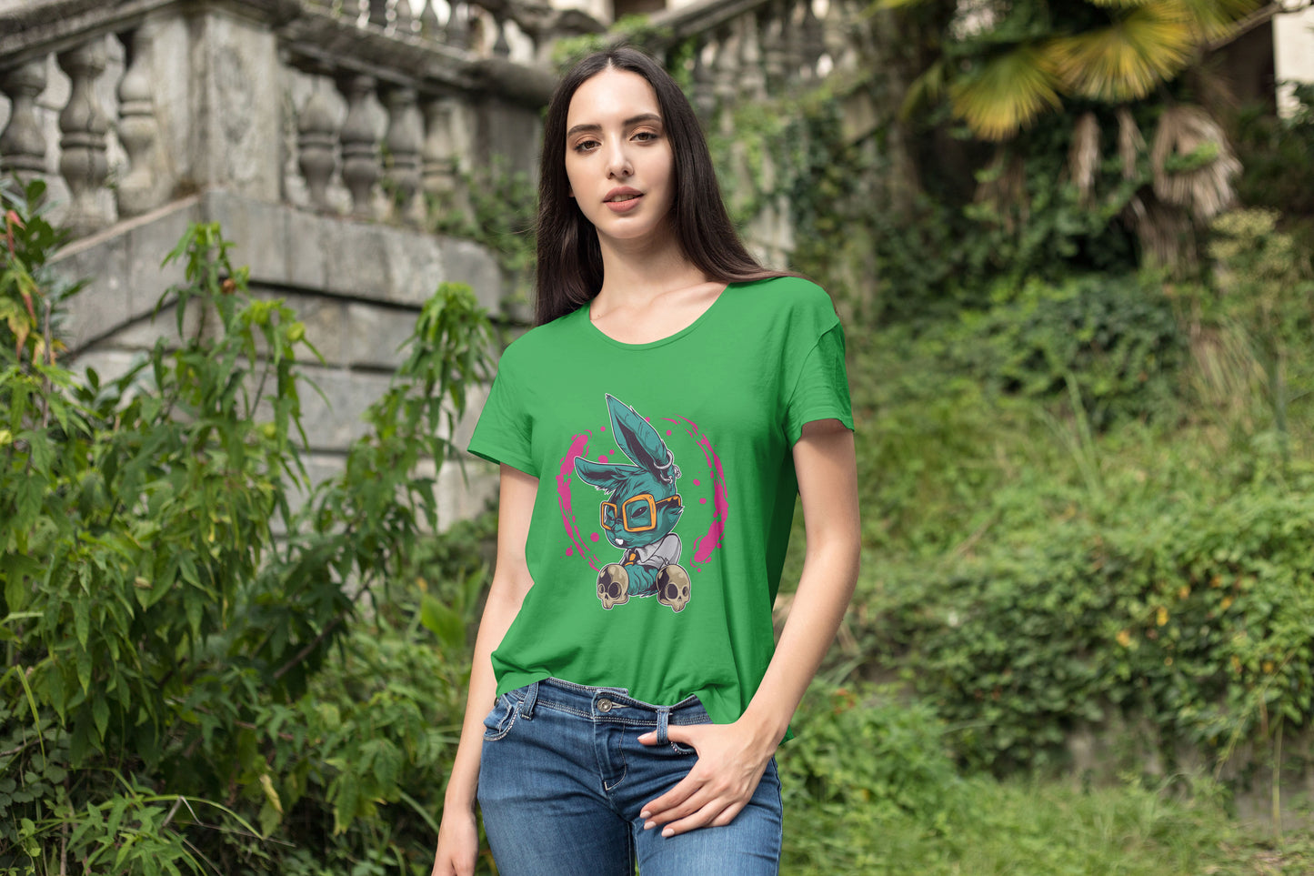 Rabbit design t shirt