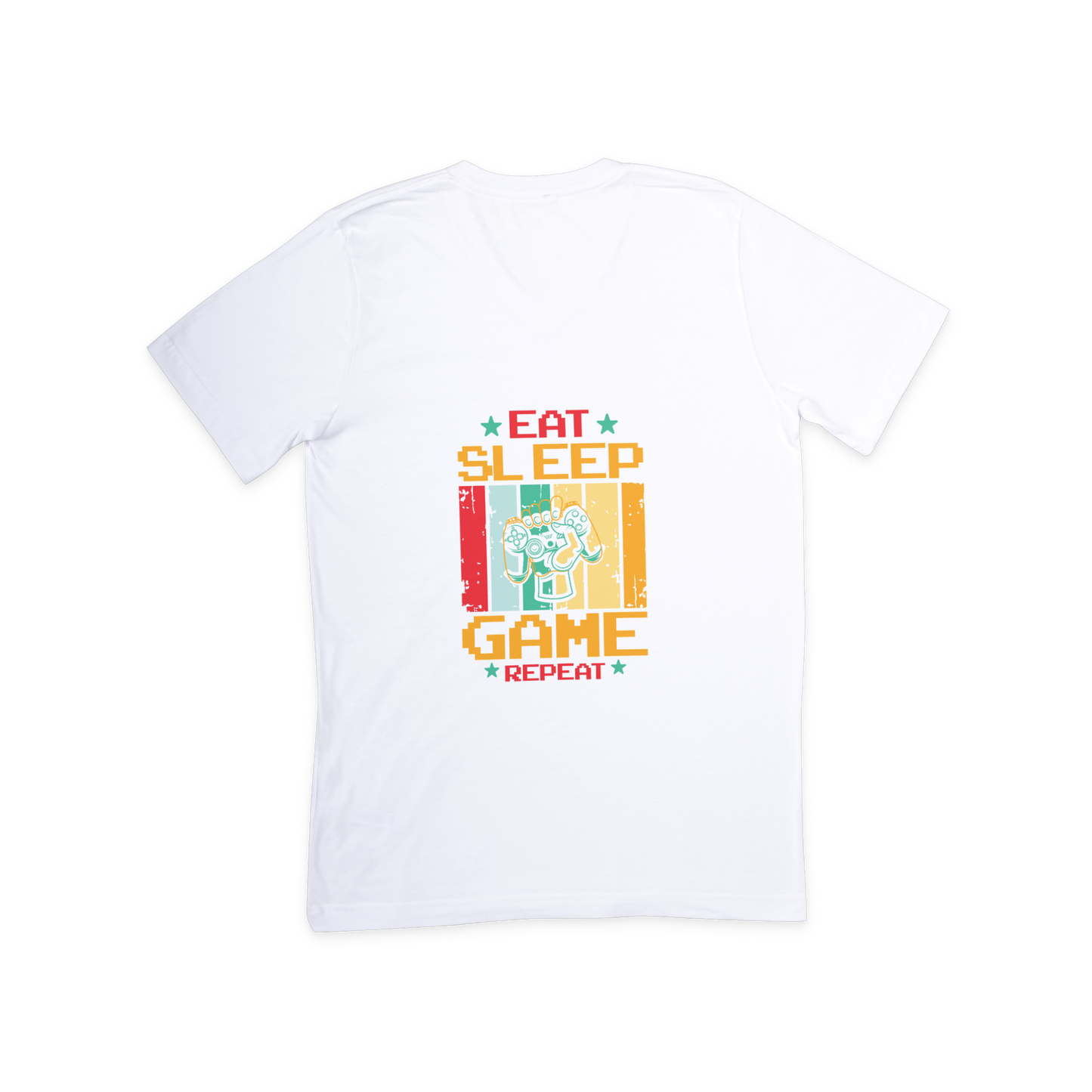 Eat Sleep Game Repeat Design T-shirt