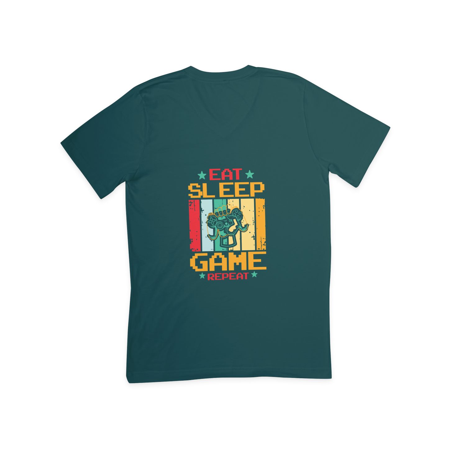 Eat Sleep Game Repeat Design T-shirt