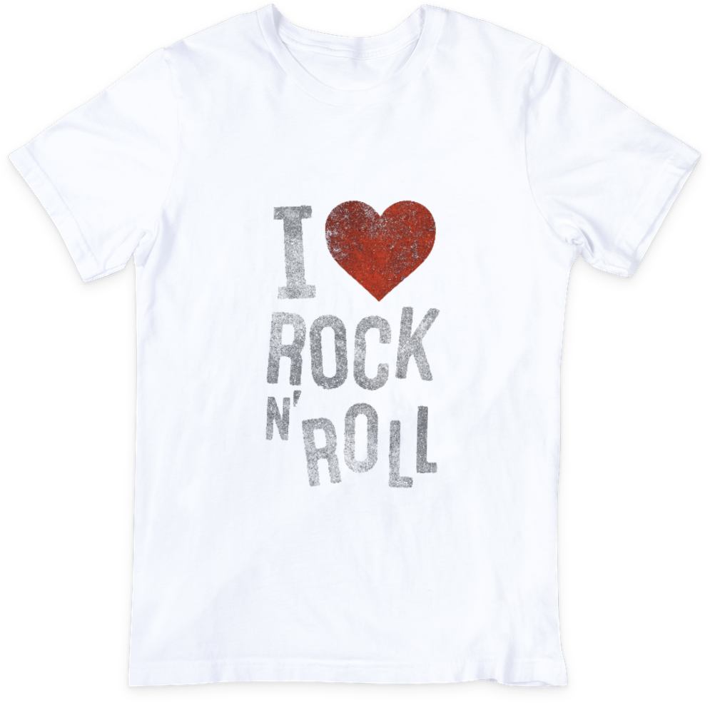 I Love Rock & Roll Design T-shirt