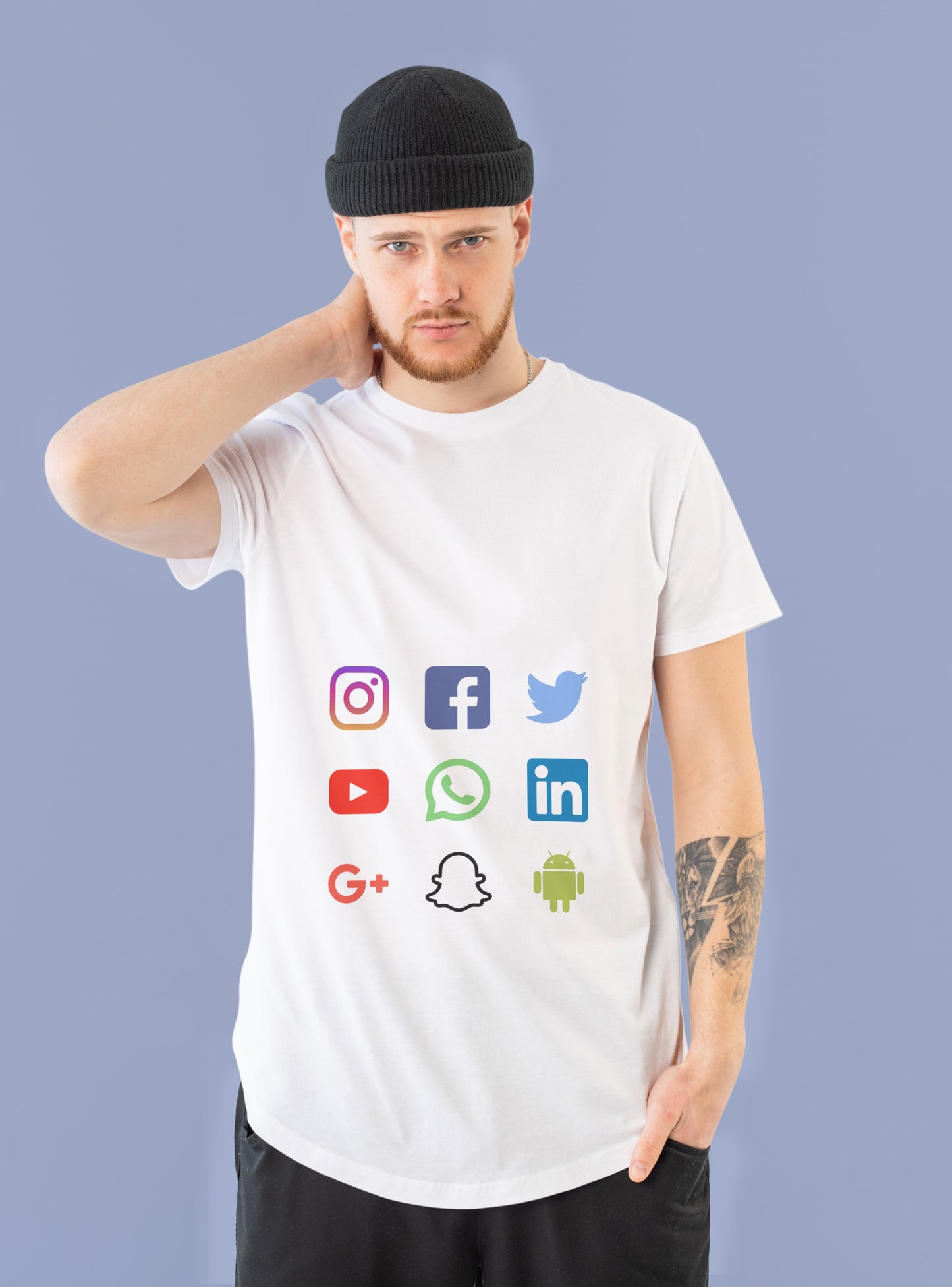 Social media design t shirt